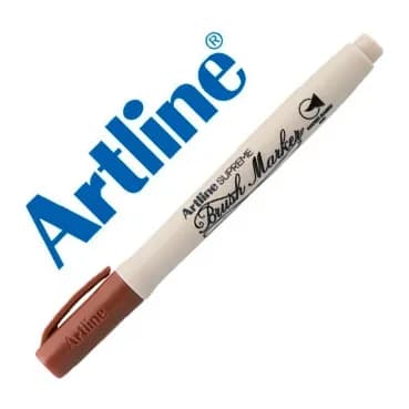 Artline Rotulador artline supreme brush pintura base de agua punta tipo pincel trazo variable marron