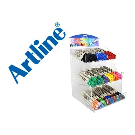 Artline Rotulador artline supreme brush base de agua punta tipo pincel trazo variable expositor de 108 unidades
