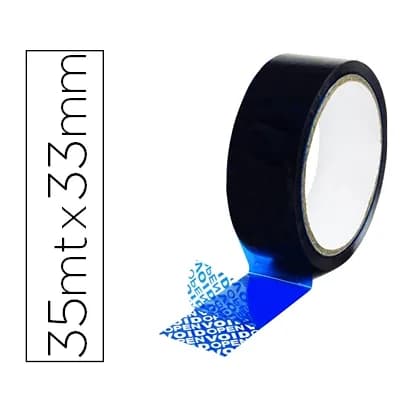 Q-connect Cinta seguridad q-connect precinto postal azul 35 mt x 33 mm