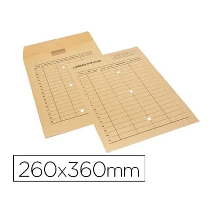 Sam Sobre sam bolsa kraft natural 120 gr cierre multiadhesivo 260x360 mm correo interno 3 taladros impreso 2 caras caja