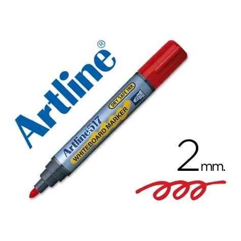 Artline Rotulador artline pizarra ek-517 rojo punta redonda 2 mm tinta de bajo olor