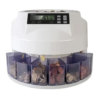 Safescan Contador y clasificador de monedas safescan 1250eur velocidad 200 monedas / minuto capacidad 500 monedas