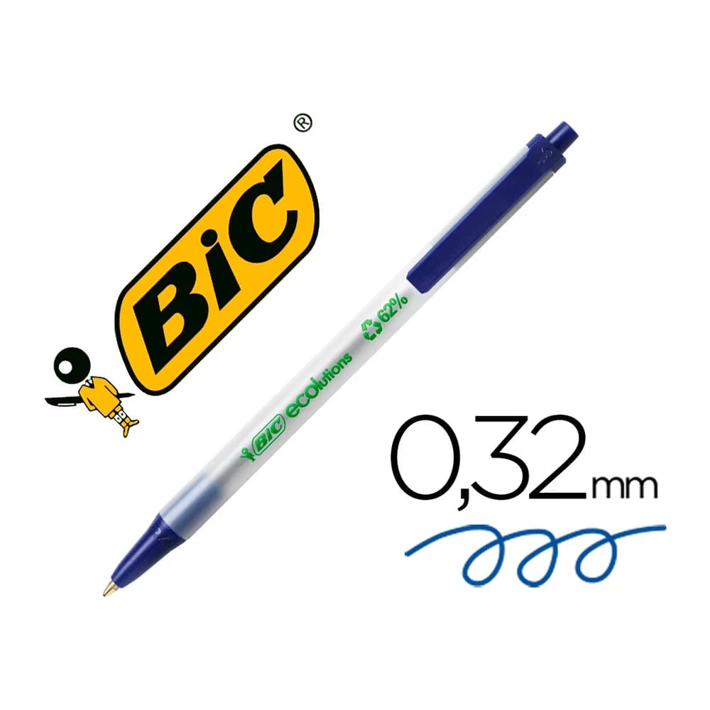 Bic Boligrafo bic ecolutions clic stic azul