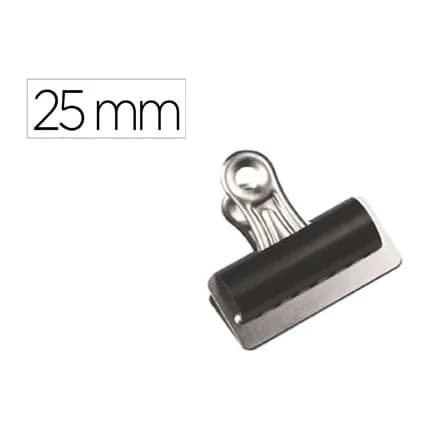 Q-connect Pinza metalica q-connect pala fija 25 mm caja de 10 unidades