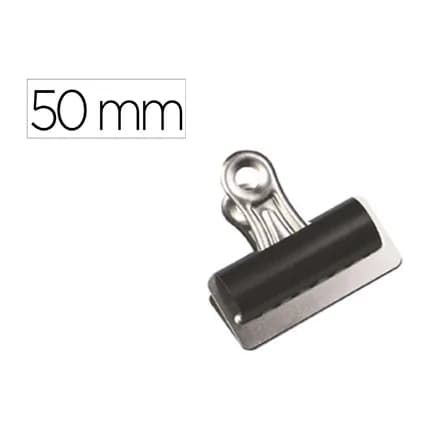 Q-connect Pinza metalica q-connect pala fija 51 mm caja de 10 unidades