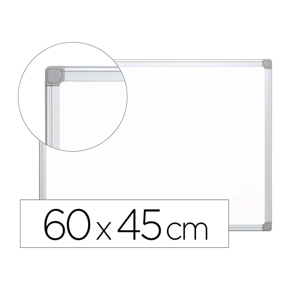 Q-connect Pizarra blanca q-connect lacada magnetica marco aluminio 60x45 cm