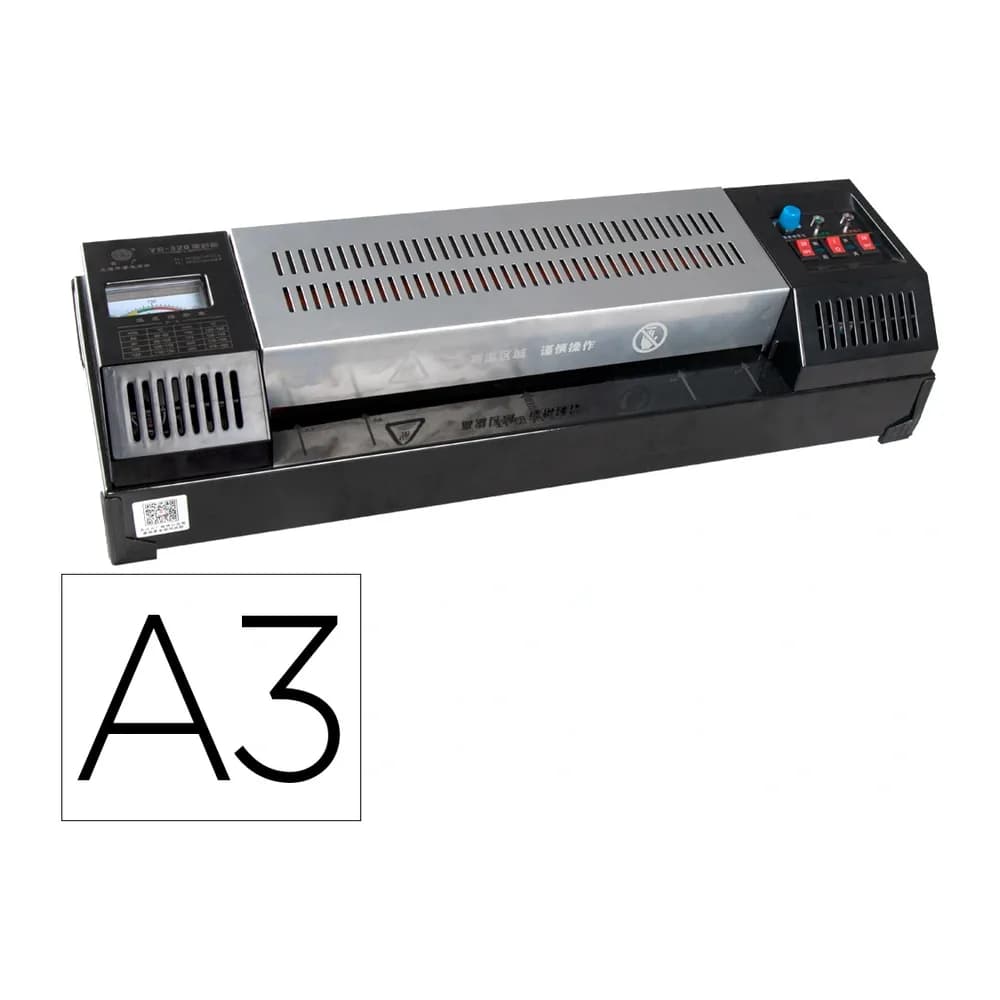 Q-connect Plastificadora q-connect kf16918 profesional rugerizada caliente din a3 cuatro rodillos hasta 200 mc