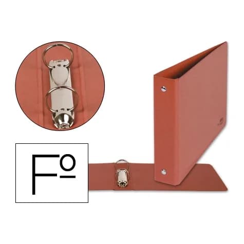Liderpapel Carpeta de 2 anillas 40mm redondas liderpapel folio apaisado cuero