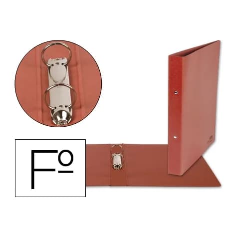 Liderpapel Carpeta de 2 anillas 40mm redondas liderpapel folio carton cuero