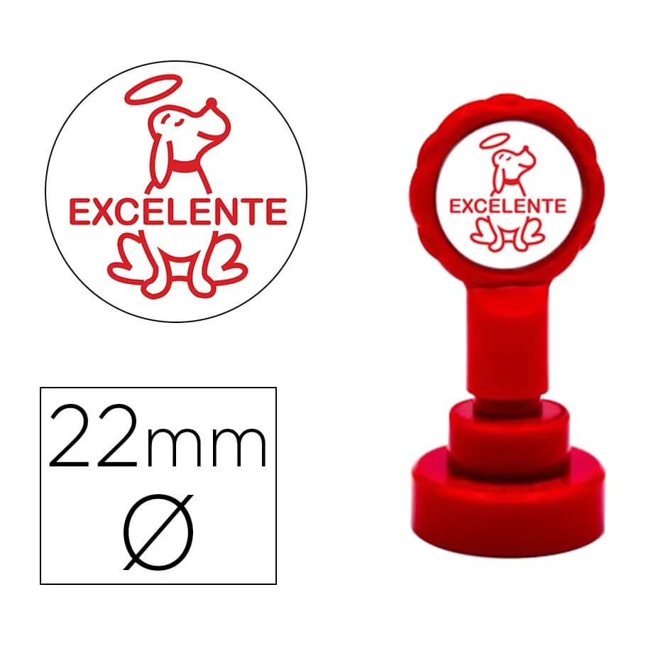 Artline Sello artline emoticono excelente color rojo 22 mm diametro
