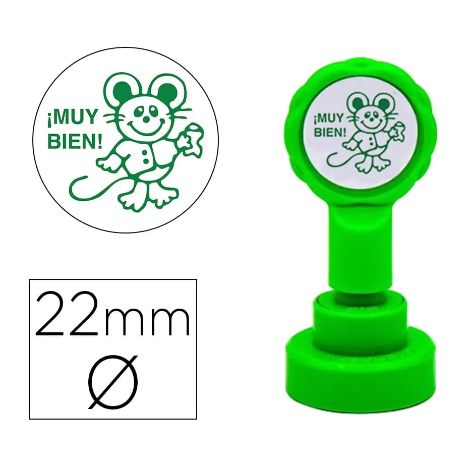 Artline Sello artline emoticono muy bien color verde 22 mm diametro