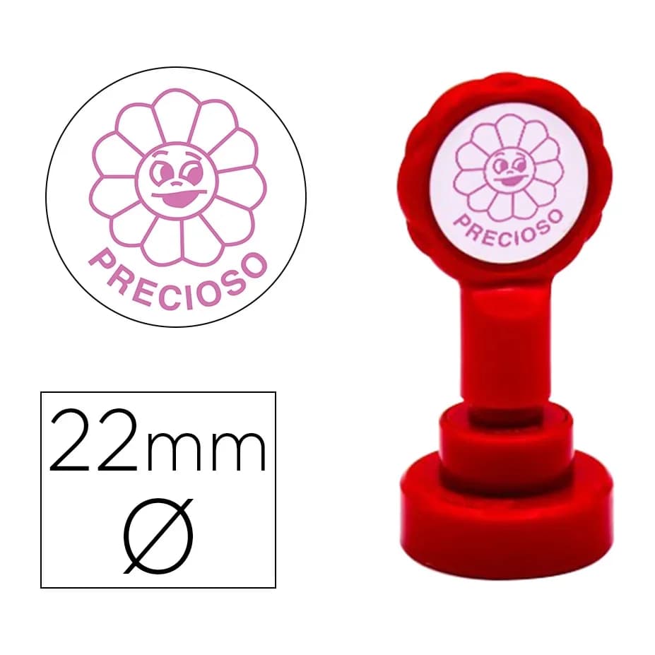 Artline Sello artline emoticono precioso color rosa 22 mm diametro