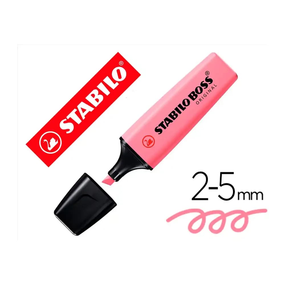 Stabilo Rotulador stabilo boss fluorescente 70 pastel rosa cerezo en flor