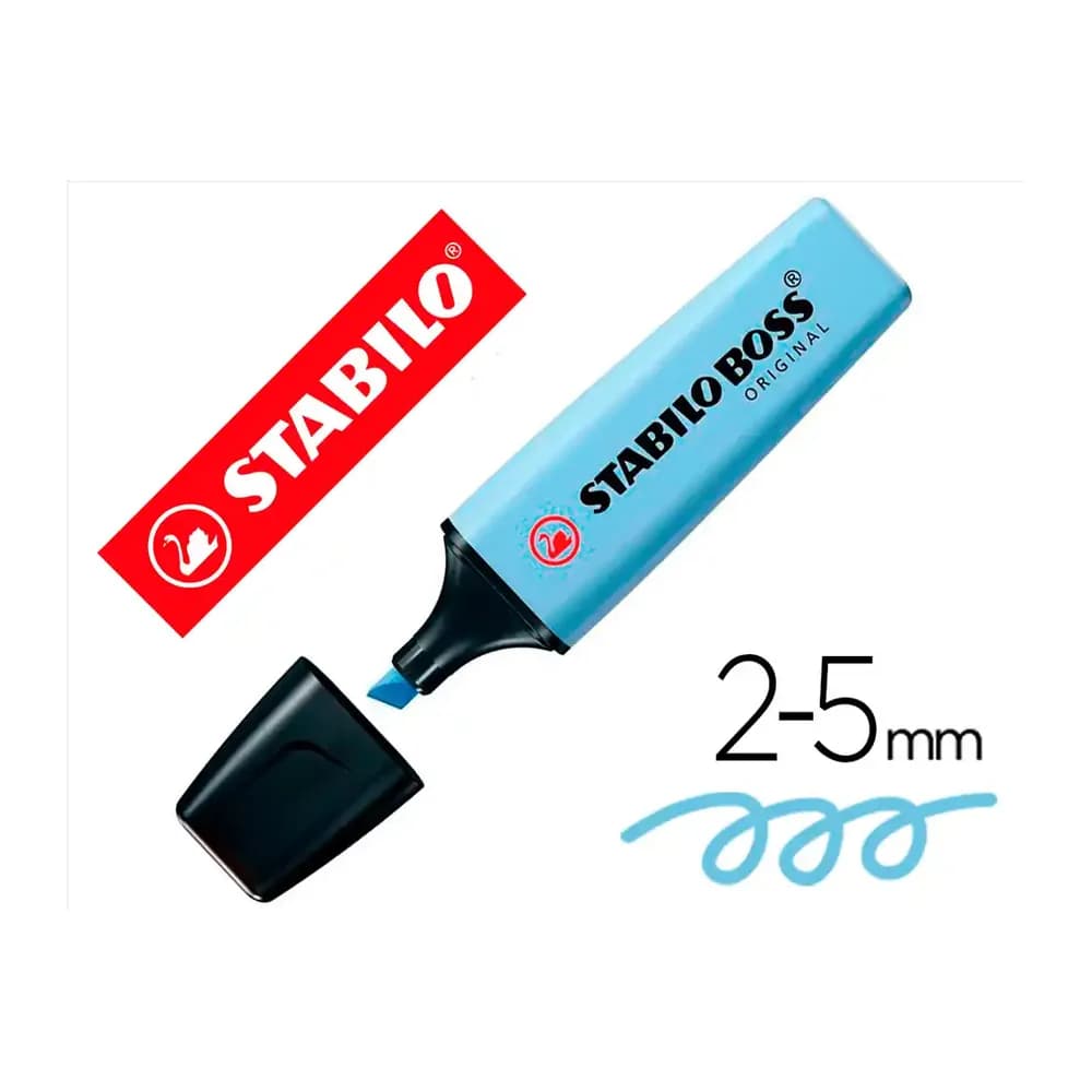 Stabilo Rotulador stabilo boss fluorescente 70 pastel azul nublado