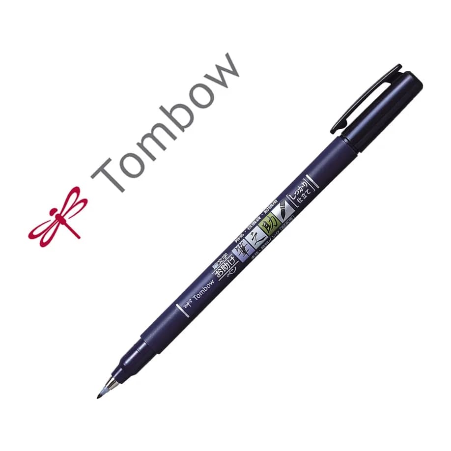 Tombow Rotulador tombow fudenosuke tinta base de agua punta pincel dura negro