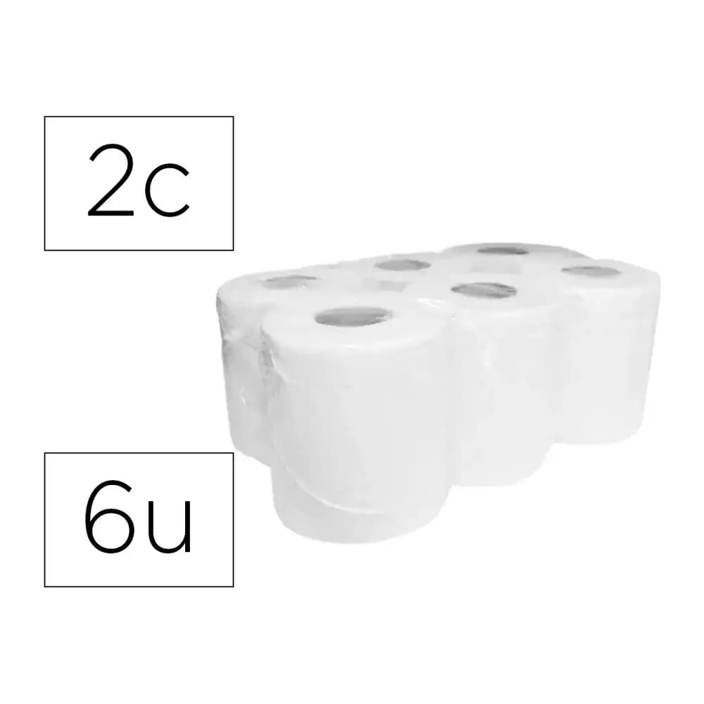 Dahi Papel secamanos dahi 2 capas celulosa lisa 210 mm x 150 mt paquete de 6 rollos