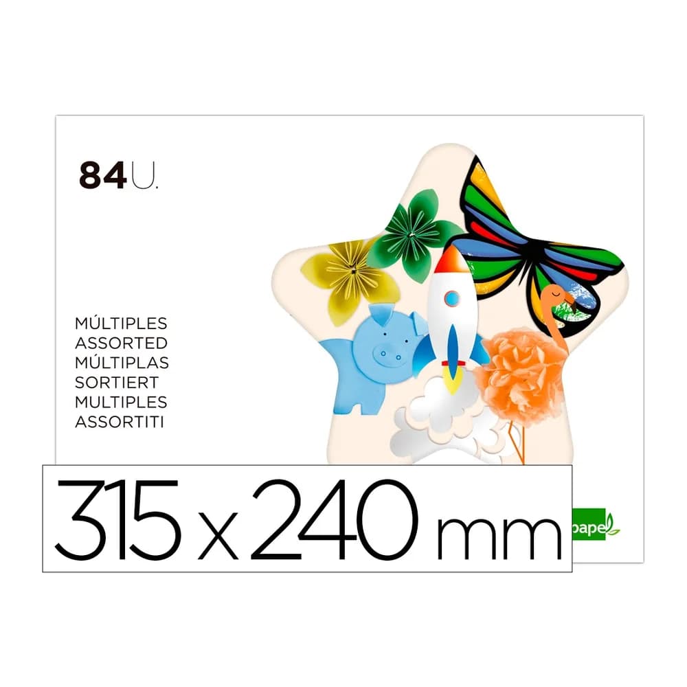 Liderpapel Bloc trabajos manuales liderpapel multiple 240x315mm 84 hojas colores surtidos