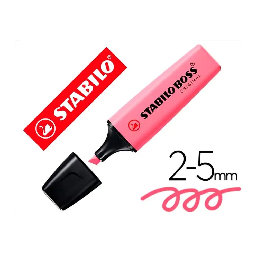 Stabilo Rotulador stabilo boss fluorescente 70 pastel fucsia helado