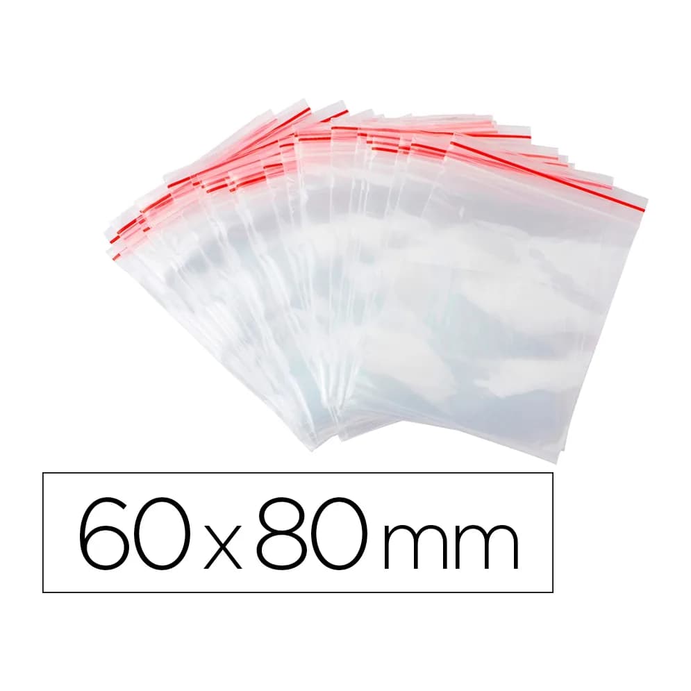 Q-connect Bolsa plastico autocierre q-connect 60x80 mm paquete de 100 unidades