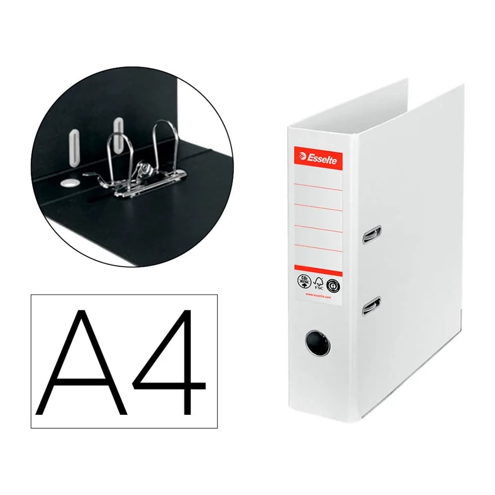 Esselte Archivador de palanca esselte n 1 co2 neutral din a4 carton forrado lomo 75 mm