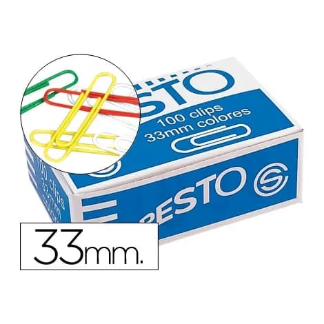 Presto Clips colores presto caja de 100 unidades colores surtidos