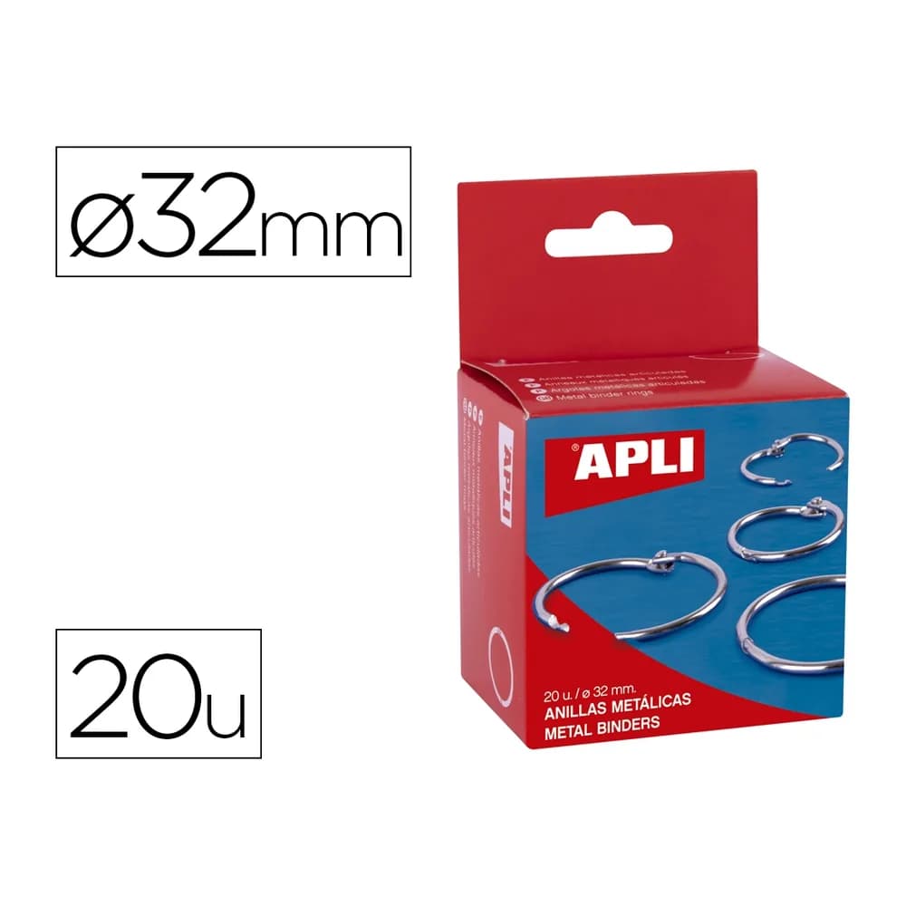 Apli Anilla bisagra apli niquelada diametro 32 mm caja de 20 unidades