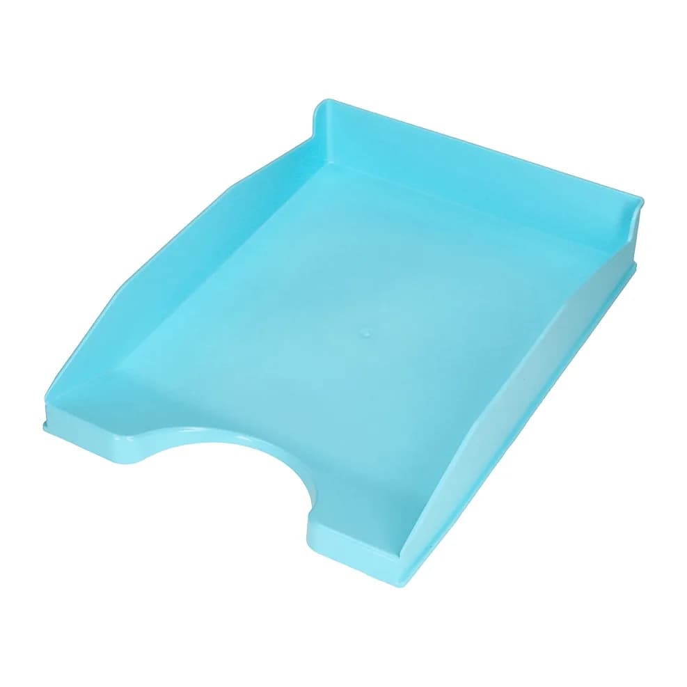 Q-connect Bandeja sobremesa plastico q-connect celeste opaco 240x70x340 mm