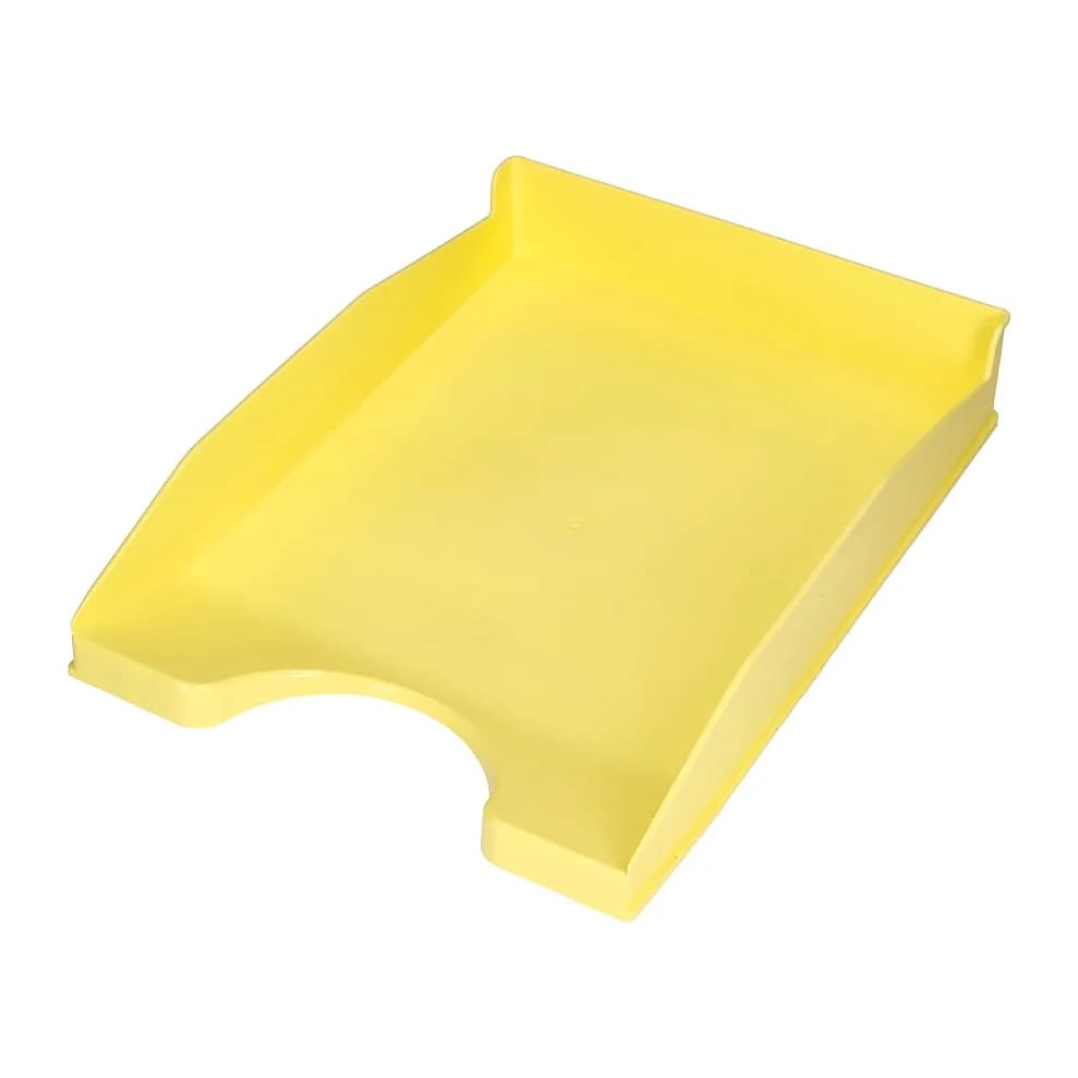 Q-connect Bandeja sobremesa plastico q-connect amarillo pastel opaco 240x70x340 mm