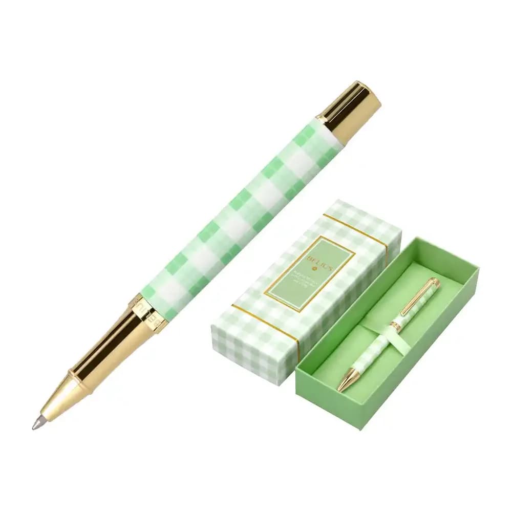 Belius Roller belius picnic aluminio color verde dorado tinta color negro caja de diseño