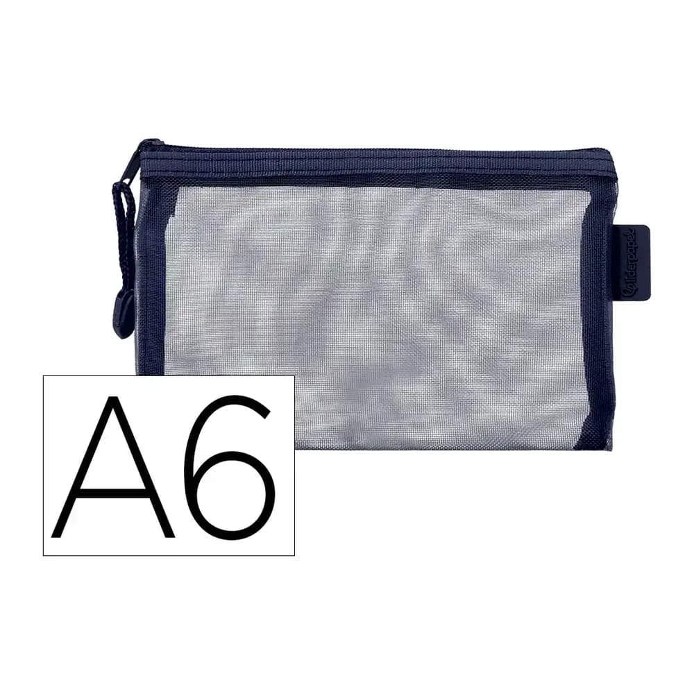 Liderpapel Bolsa zipper bag liderpapel poliester transpirable multiusos din a6 azul marino