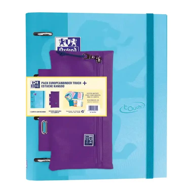 Oxford Pack carpeta con recambio oxford ebinder touch + bolso portatodo kangoo