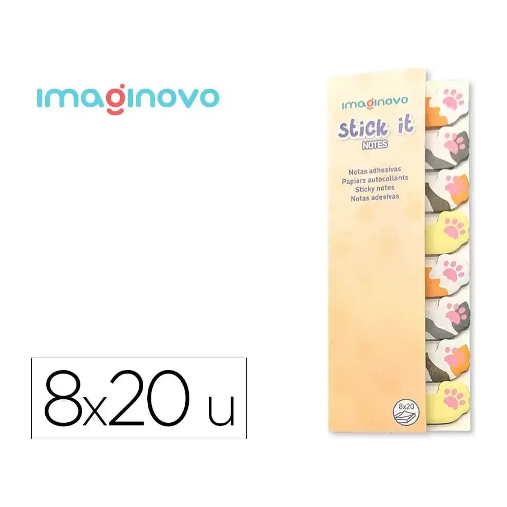 Imaginovo Bloc notas adhesivas imaginovo marcapaginas patita 120 hojas 8x15x48 mm