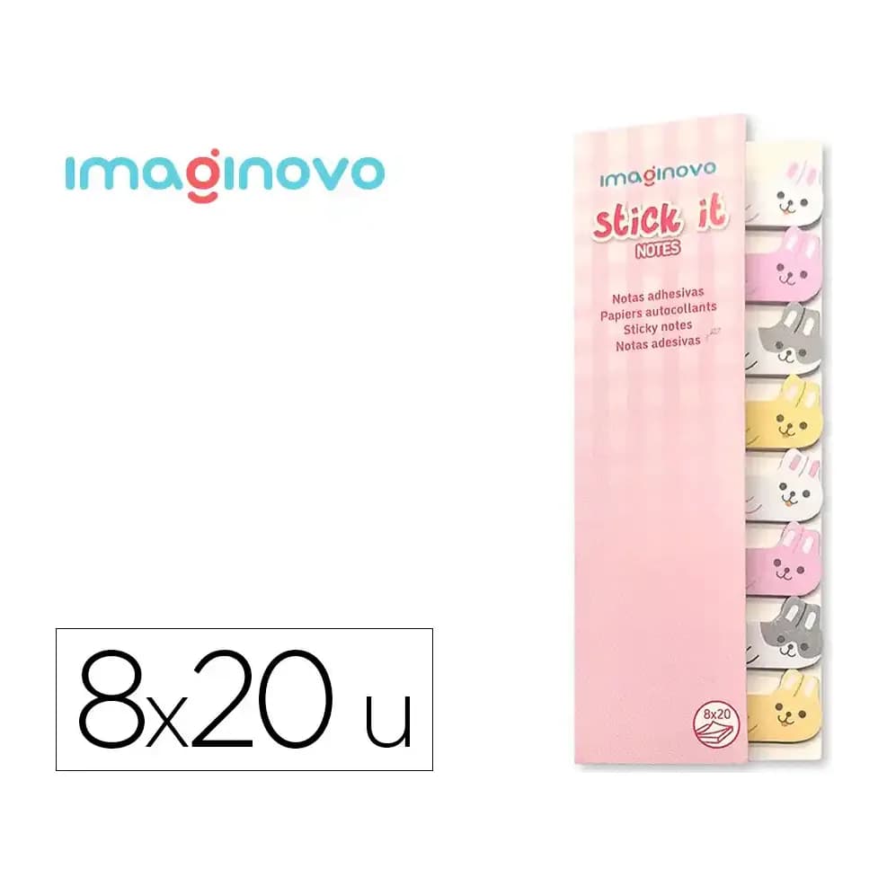 Imaginovo Bloc notas adhesivas imaginovo marcapaginas conejo 120 hojas 8x15x48 mm
