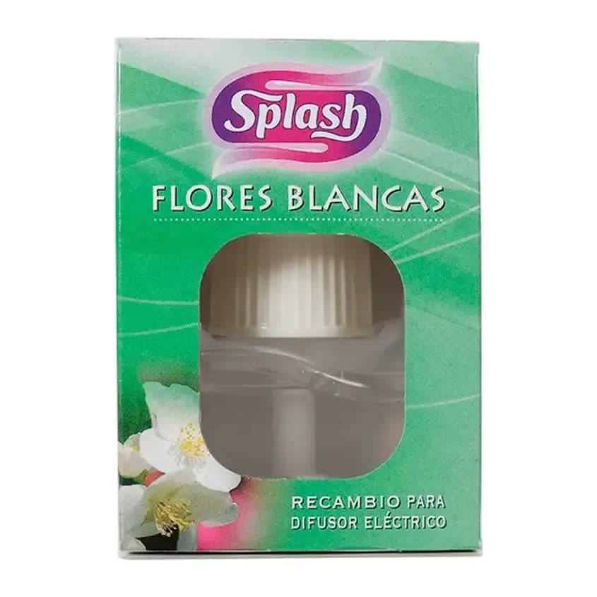 Splash Ambientador electrico splash flores blancas recambio 25 ml