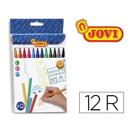 Jovi Rotulador jovi slim caja de 12 unidades colores surtidos