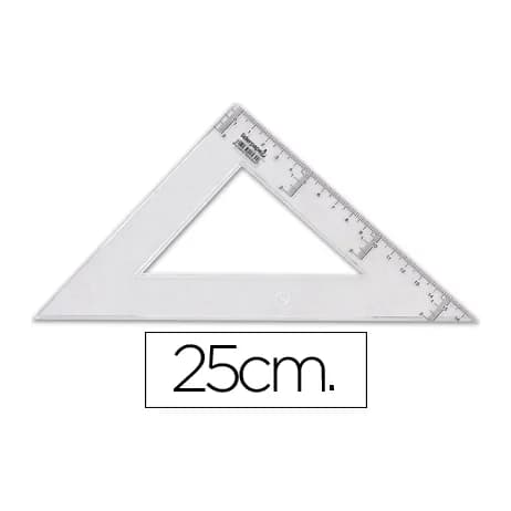 Liderpapel Escuadra liderpapel 25 cm plastico cristal