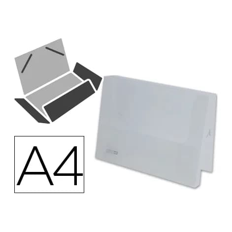 Liderpapel Carpeta liderpapel portadocumentos gomas 36934 polipropileno din a4 transparente translucido lomo 25 mm