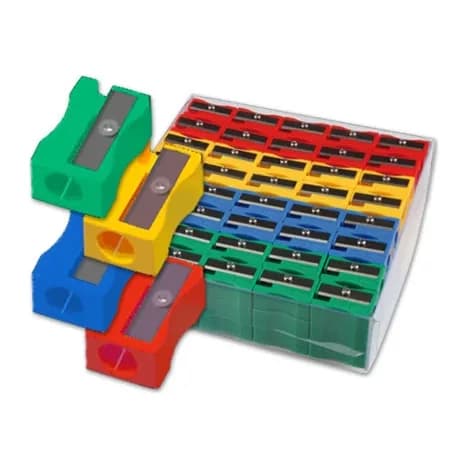 Liderpapel Sacapuntas liderpapel plastico 1 uso caja de 120 unidades colores surtidos