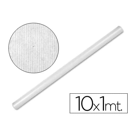 Liderpapel Papel kraft liderpapel blanco rollo 10x1 mt