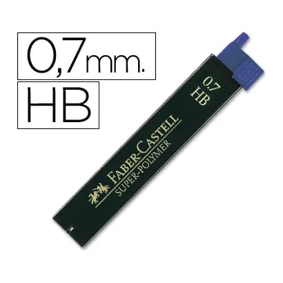Faber castell Minas faber grafito 9067 0,7 mm hb estuche de 12 minas