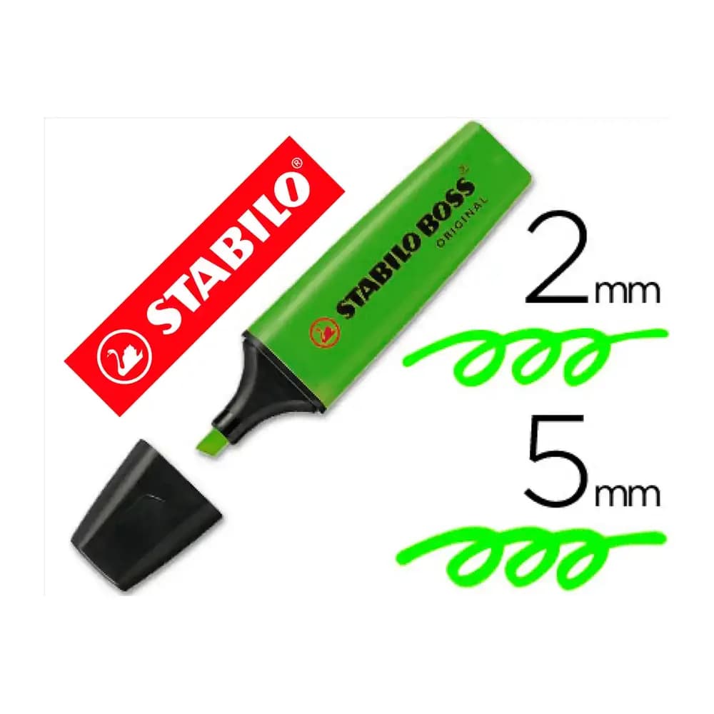 Stabilo Rotulador stabilo boss fluorescente 70 verde