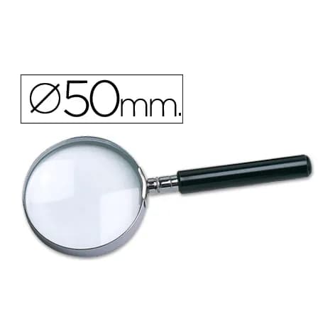 Q-connect Lupa q-connect cristal aro metalico mango plastico negro 50 mm