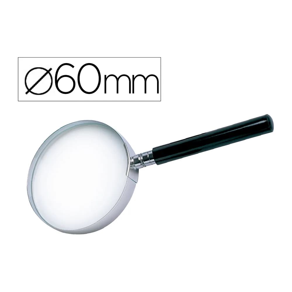 Q-connect Lupa q-connect cristal aro metalico mango plastico negro 60 mm