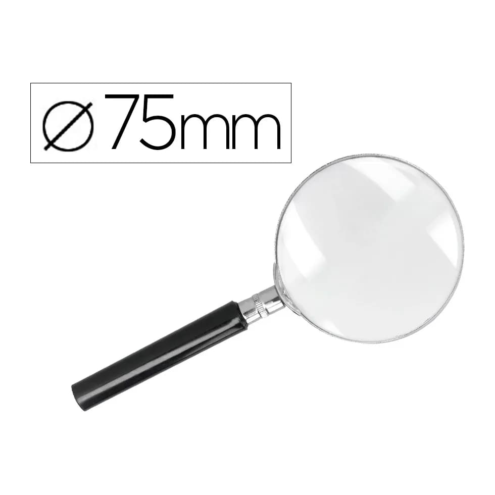 Q-connect Lupa q-connect cristal aro metalico mango plastico negro 75 mm