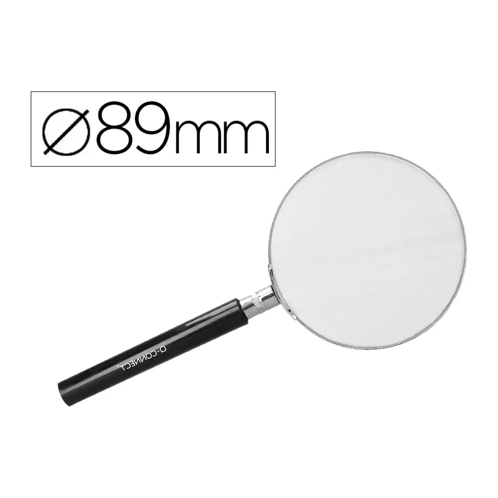 Q-connect Lupa q-connect cristal aro metalico mango plastico negro 90 mm