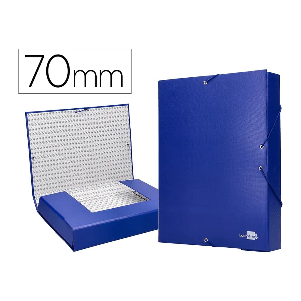 Liderpapel Carpeta proyectos liderpapel folio lomo 70mm carton forrado azul