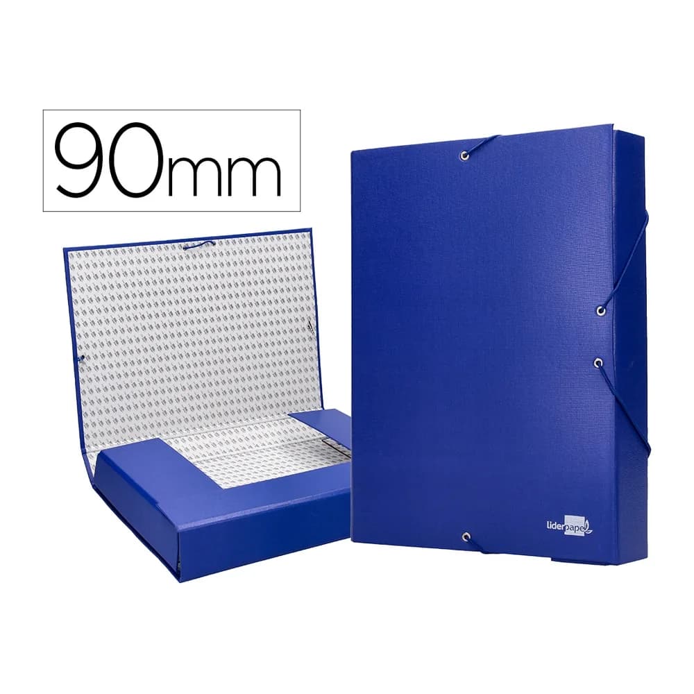 Liderpapel Carpeta proyectos liderpapel folio lomo 90mm carton forrado azul
