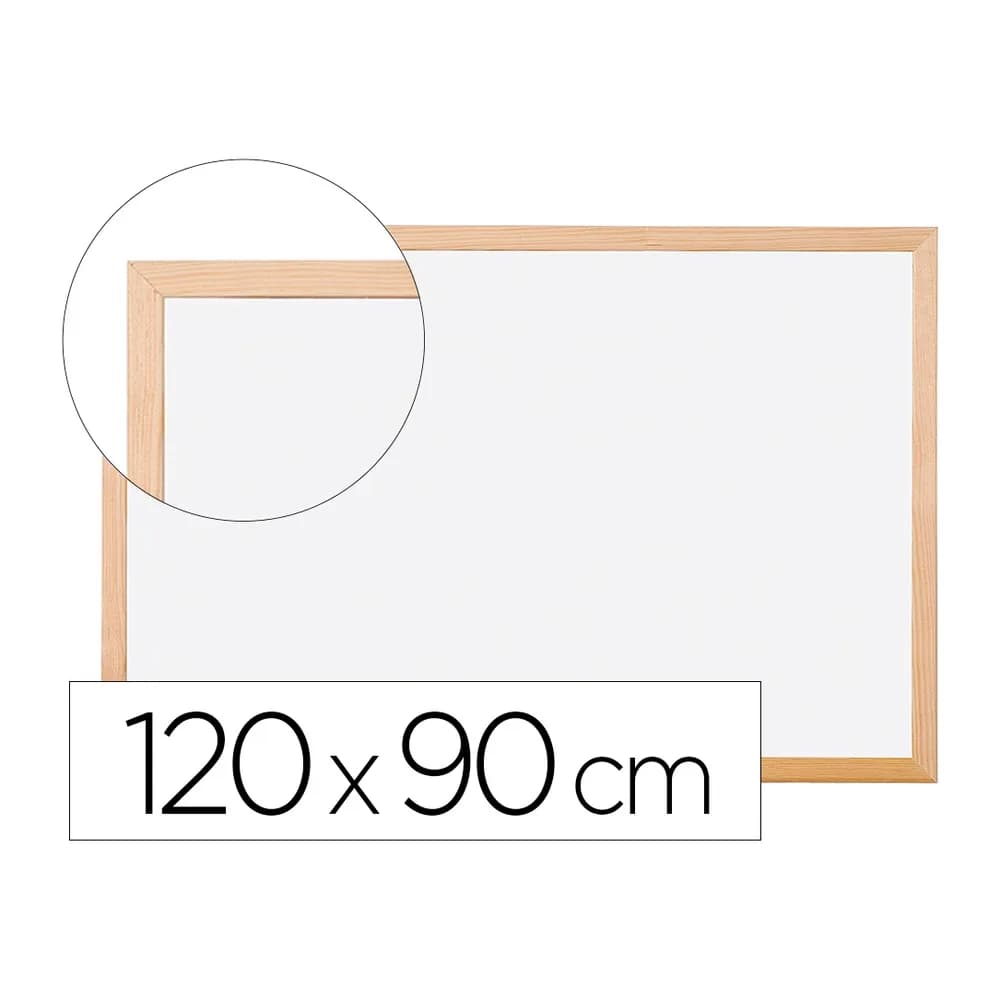 Q-connect Pizarra blanca q-connect melamina marco de madera 120x90 cm
