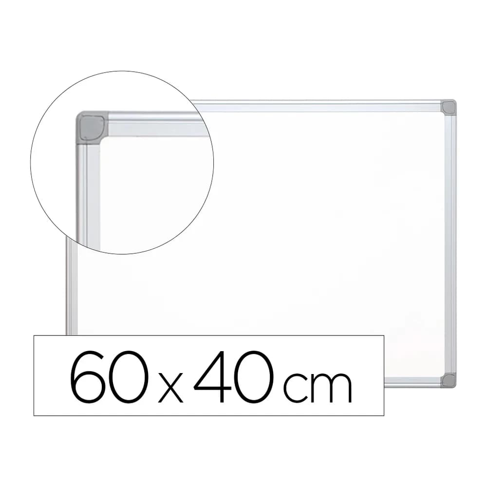 Q-connect Pizarra blanca q-connect melamina marco de aluminio 60x45 cm