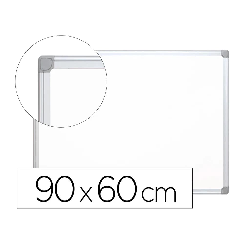 Q-connect Pizarra blanca q-connect melamina marco de aluminio 90x60 cm